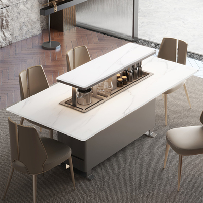 Table à manger moderne multifonctionnelle élévateur de marbre meubles de maison intelligente pour 4-10 personnes
