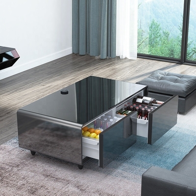 Meubles de maison élégants table basse multifonctionnelle avec réfrigérateur de meubles intelligents