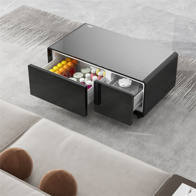 Mini-réfrigérateur Smart Table à café avec refroidisseur de vin et fonction de lecteur de musique