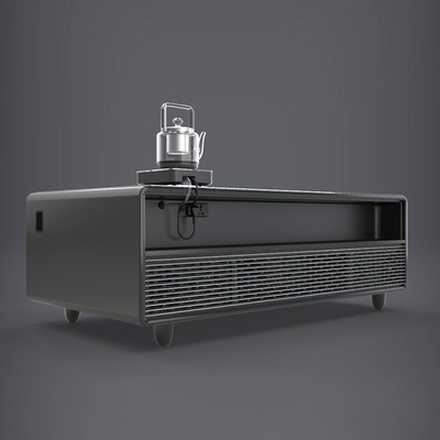 Table à café LED moderne noire multifonction avec réfrigérateur 135L et chargeur de téléphone