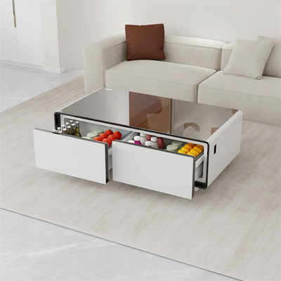Réfrigérateur de table à thé intelligent en acier inoxydable avec plage de surveillance du dioxyde de carbone