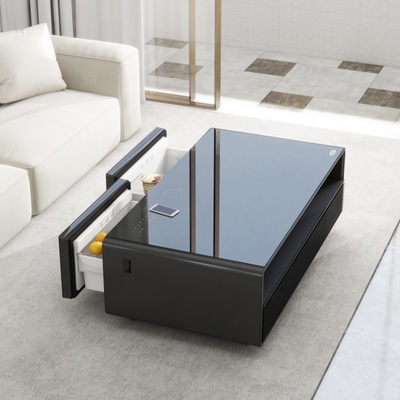 Meubles de vie moderne Table à café avec capacité de congélateur de 70L et réfrigérateur intelligent