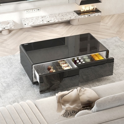 Table à café de réfrigérateur à domicile en acier inoxydable 1295*705*460mm Design multifonctionnel