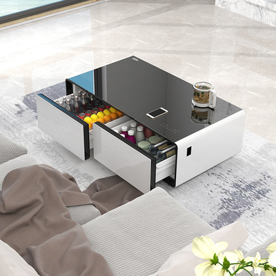 Profitez d'une vie intelligente avec une table basse, un réfrigérateur à deux portes et un lecteur de musique sans fil