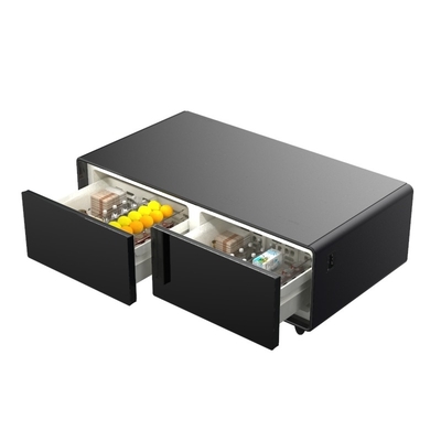 Meubles de salon de luxe moderne Table à café avec réfrigérateur intelligent et tiroir de refroidissement