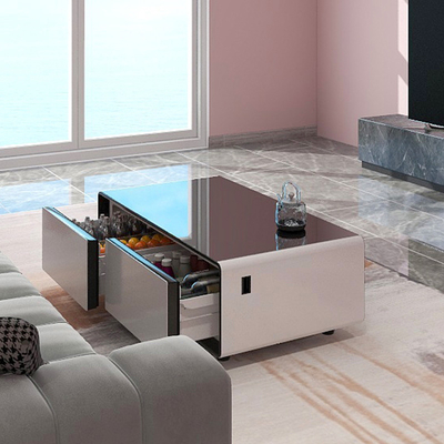 Meubles de salon Armoire à vin réfrigérateur avec table basse et refroidisseur de bière