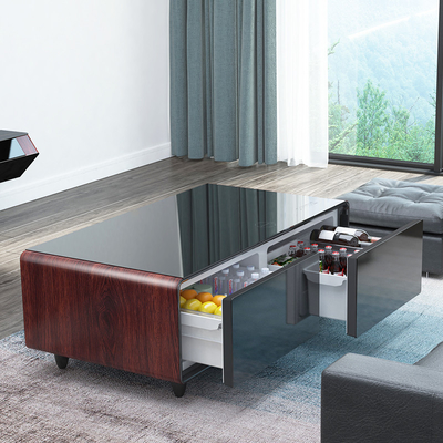 Chargement sans fil Réfrigérateur Table à café Fer Essentiel à la maison avec conception multifonctionnelle