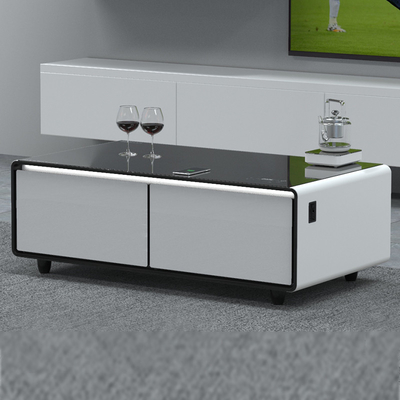 Accueil Meubles Smart Table à café avec haut-parleur intégré réfrigérateur Carton métallique NON plié