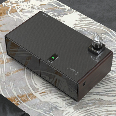 Réfrigérateur de table intelligent avec haut-parleur de musique Chargement de téléphone et chargeurs sans fil 220V