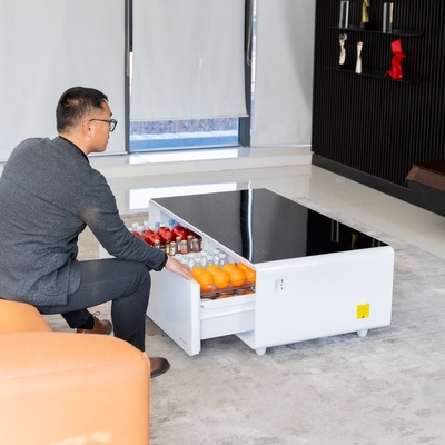 Accueil Meubles Généraux Table à café intelligente avec tiroir congelé et recharge sans fil
