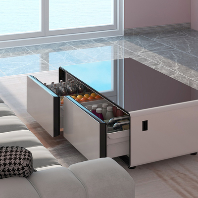 Accueil Meubles de table avec capacité de réfrigérateur 135L et ports USB