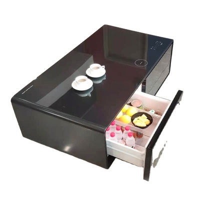 Table intelligente en acier inoxydable TB135 avec tiroir de refroidissement Chargement sans fil et lumière LED