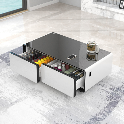 75W Première maison moderne réfrigérateur intelligent haut-parleur Table avec tiroir rafraîchissant chargeur USB Chargeur sans fil