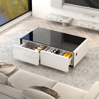 PORTABLE 2024 Premier réfrigérateur intelligent Table à café Mini-réfrigérateur Table à charge sans fil Lecteur de musique pour bureau hôtel