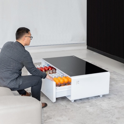 Meubles intelligents Table à café moderne avec charge sans fil et lecteur de musique