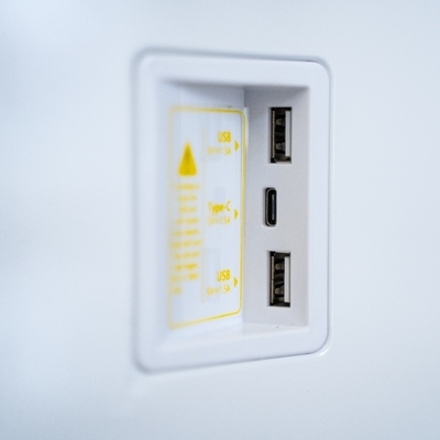 Meubles intelligents Table à café moderne avec charge sans fil et lecteur de musique