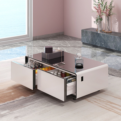 Réfrigérateur à table à café intelligent avec température à double zone et thermostat réglable