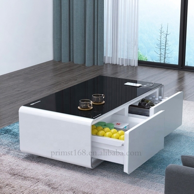 Meubles de salon Souffle réfrigérateur intelligent moderne avec double haut-parleur et chargeur USB
