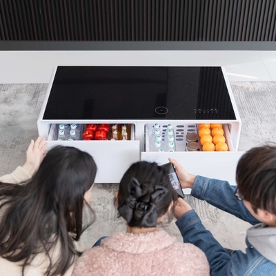 Meubles de salon intelligents Table à café avec haut-parleur intégré et recharge sans fil