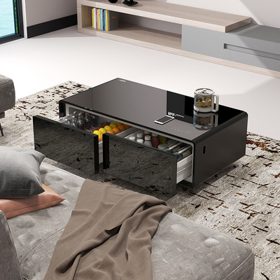 Table à café moderne et pratique avec réfrigérateur intégré