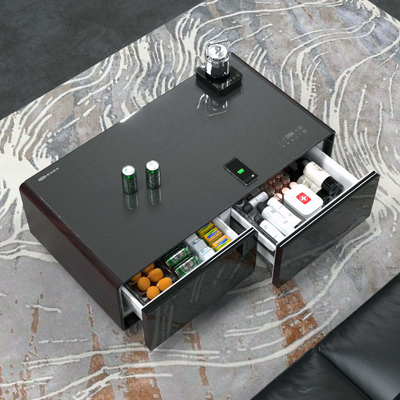 Meubles de salon table basse étanche avec charge sans fil et haut-parleur de musique