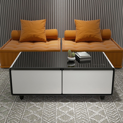 Meubles de salon table basse étanche avec charge sans fil et haut-parleur de musique