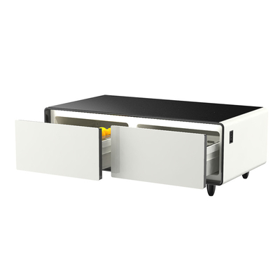 Table de salon meuble intelligent avec source d'alimentation électrique et charge sans fil