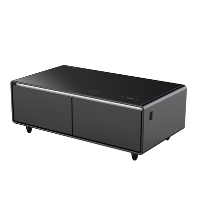 Capacité 135L Charge sans fil Lecteur de musique Smart Table à café avec couleur personnalisée