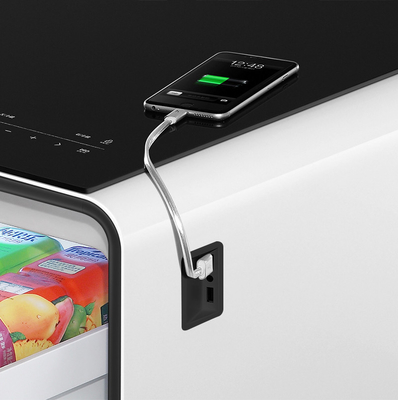 Capacité 135L Charge sans fil Lecteur de musique Smart Table à café avec couleur personnalisée