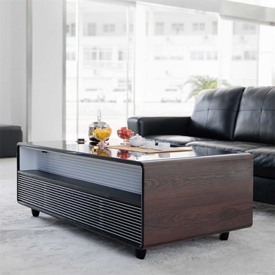 Table à café moderne avec réfrigérateur de 135 litres et réfrigérateur à double porte
