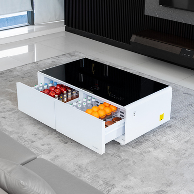 Un réfrigérateur à température constante pour une table basse moderne
