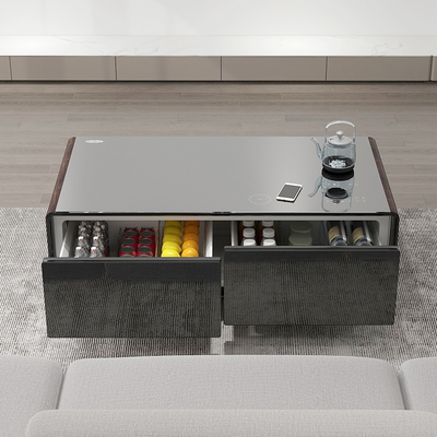 Fin Table à café pliable avec écran tactile et réfrigérateur Matériau principal Verre en fer