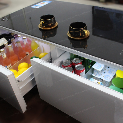 Accueil Meubles réfrigérateur à café intelligent Table avec verre trempé et refroidisseur de boissons bières