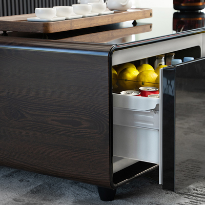 Table à deux portes personnalisée Mini Bar Frigo Drawer avec table basse multifonctionnelle