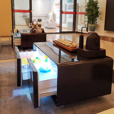 Meubles de vie moderne Voltage 110-240V Table à café avec tiroir de refroidissement et lumière LED
