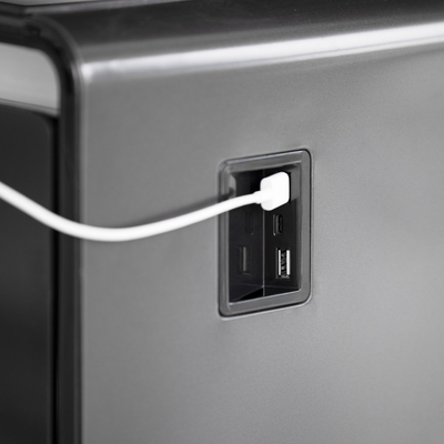 Hôtel 220V Petit réfrigérateur avec lecteur de musique Chargeur USB et fonction sans fil