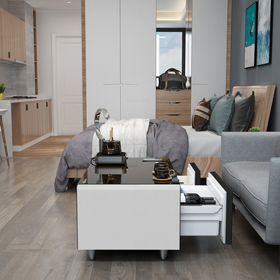 Réfrigérateur de bureau intelligent à deux portes de style Morden avec recharge sans fil USB 39KGS
