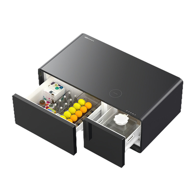 110-220V Table à café intelligente avec 2 tiroirs de réfrigérateur et ports USB