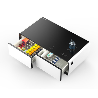 1350*760*480mm Dimensions Tablette à écran tactile Table à café avec réfrigérateur et contrôle d'application
