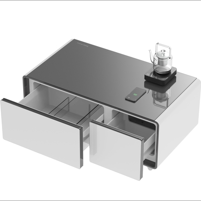 Réfrigérateur intelligent Compresseur de style moderne Mini-table à café avec recharge sans fil