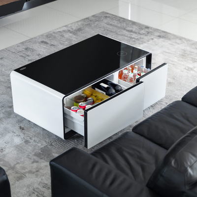 Réfrigérateur mini-refracteur à vin 93L 36 bouteilles tiroirs électroniques en acier noir