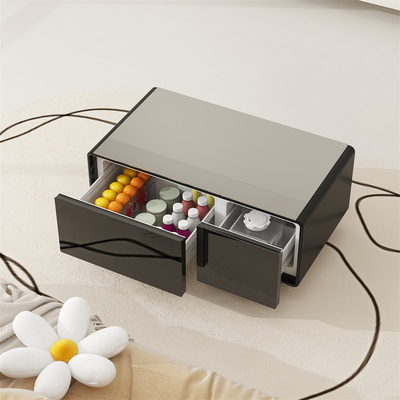 Table à café intelligente personnalisée avec tiroir réfrigérateur et recharge sans fil