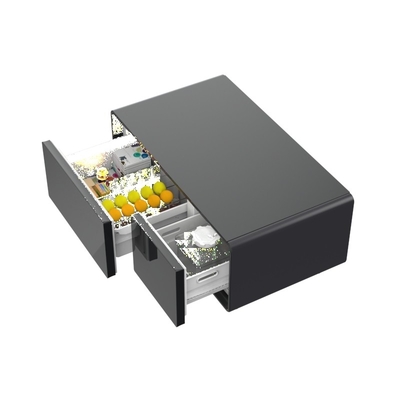 Accueil Meubles de luxe Table à thé intelligente avec tiroir du réfrigérateur et recharge sans fil