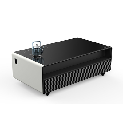 Réfrigérateur à musique de 135L, table de chambre intelligente avec réfrigérateur et recharge sans fil