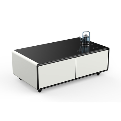 Réfrigérateur à musique de 135L, table de chambre intelligente avec réfrigérateur et recharge sans fil