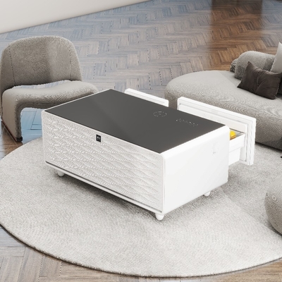 Table à café mini bar avec panneau de commande LED intelligent et fonction de refroidissement