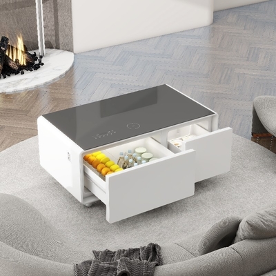 Table à café mini bar avec panneau de commande LED intelligent et fonction de refroidissement