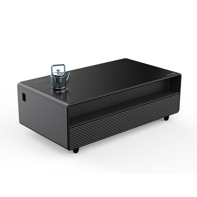 Chargement sans fil Table de réfrigérateur métallique hauteur réglable pour les meubles de salon modernes
