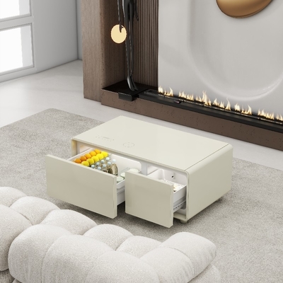 Meubles de salon Table à café moderne avec tiroir de refroidissement et congélateur de 27 litres