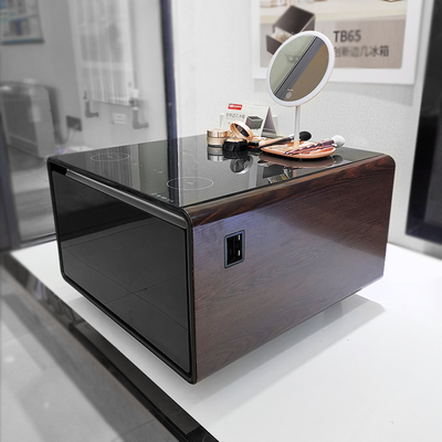 Meubles de salle de séjour Table de côté mini moderne avec charge sans fil tiroir du réfrigérateur